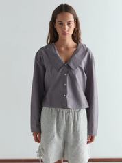 Waist Button Shirt Currant