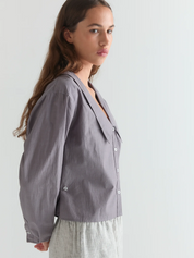 Waist Button Shirt Currant