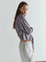 Waist Button Shirt Currant