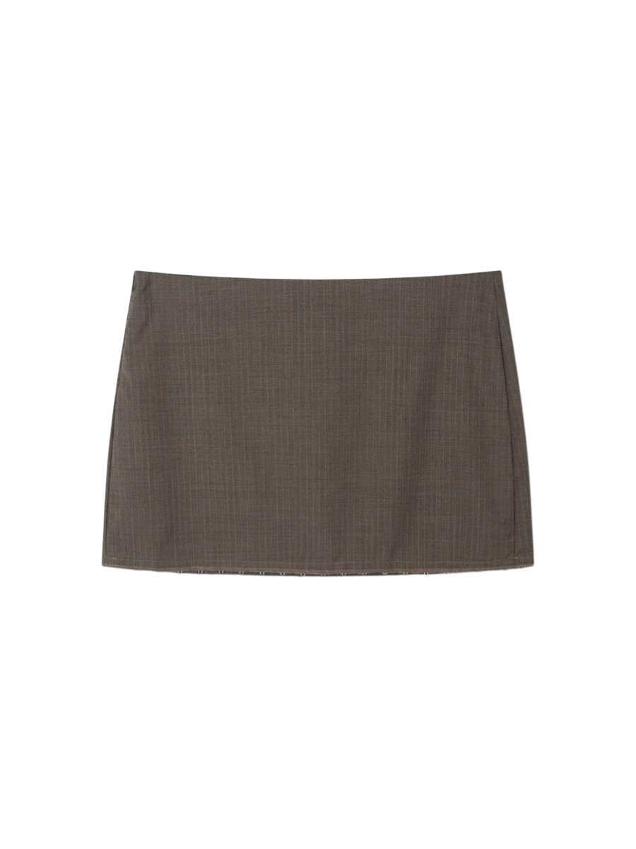Eye Skirt - Grey Pink Stripes