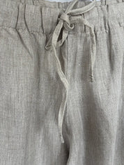 Fig & Honey beige Leinenhose Detailansicht