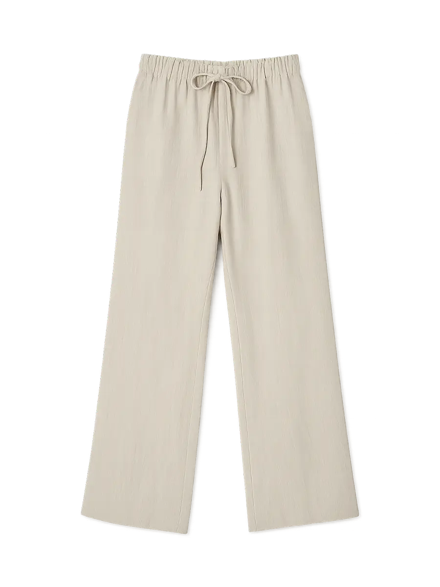 Fig &amp; Honey beige Leinenhose Frontansicht