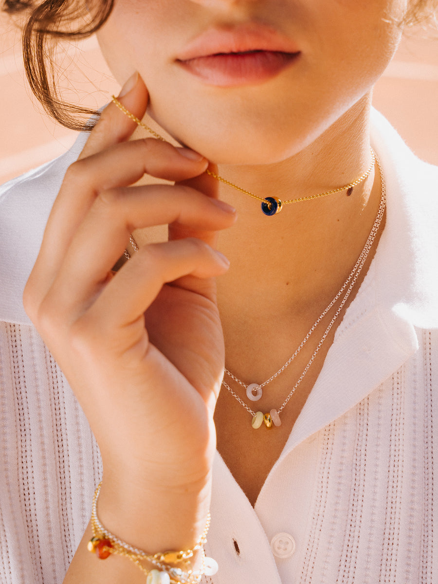 Frellini Moodbild Kette mit Donuts unterschiedliche Farben