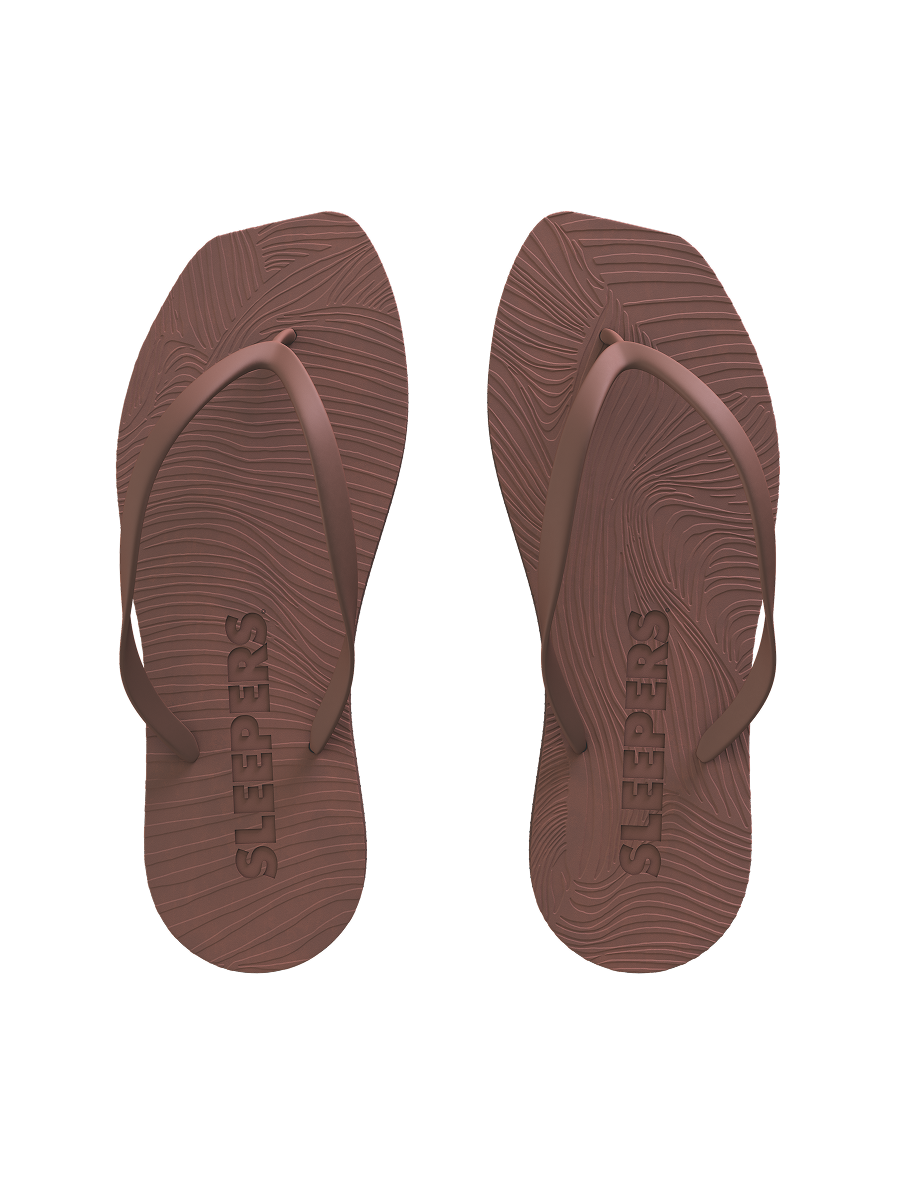 Tapered Brown Flip Flops