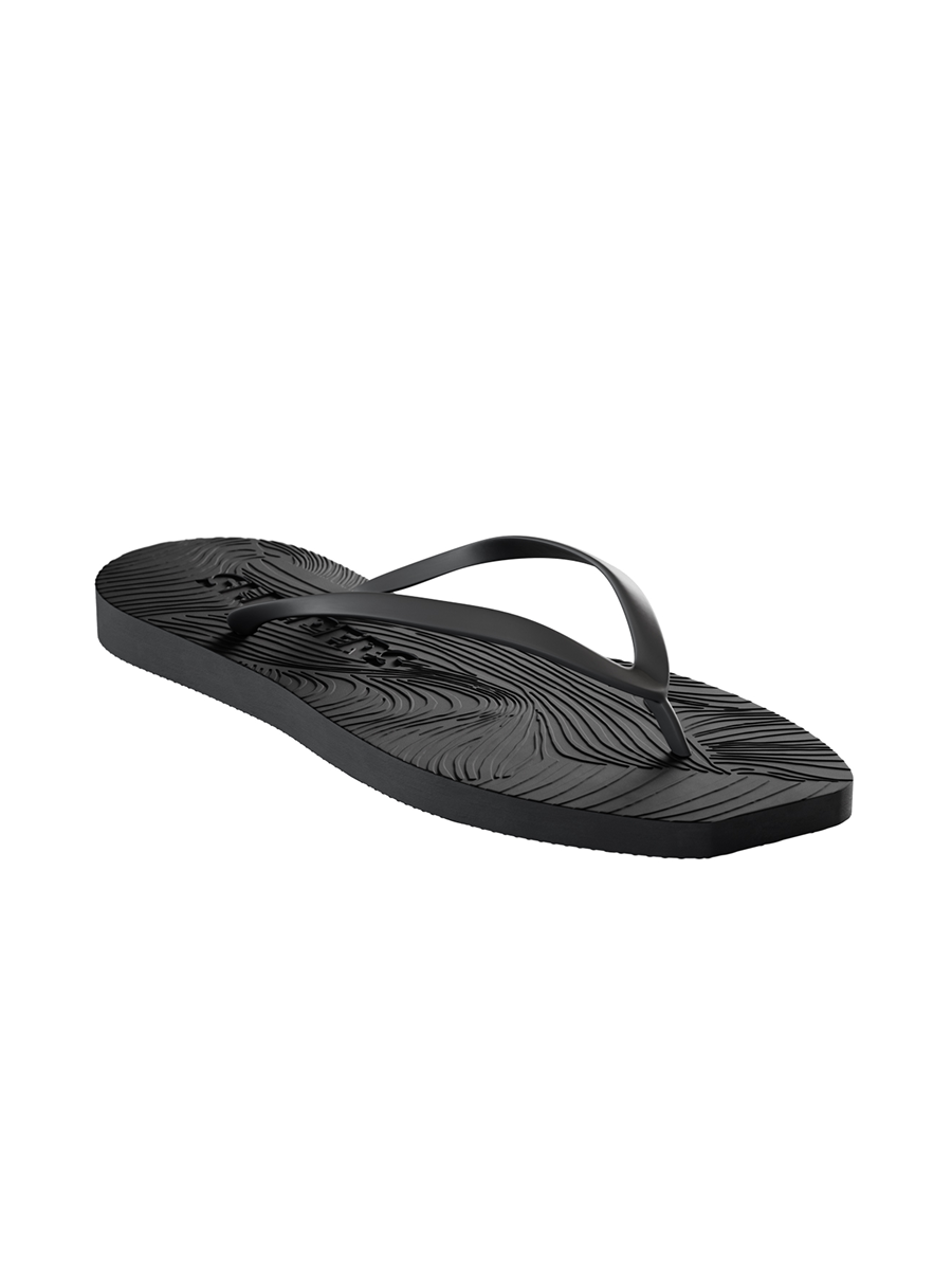Tapered Black Flip Flops