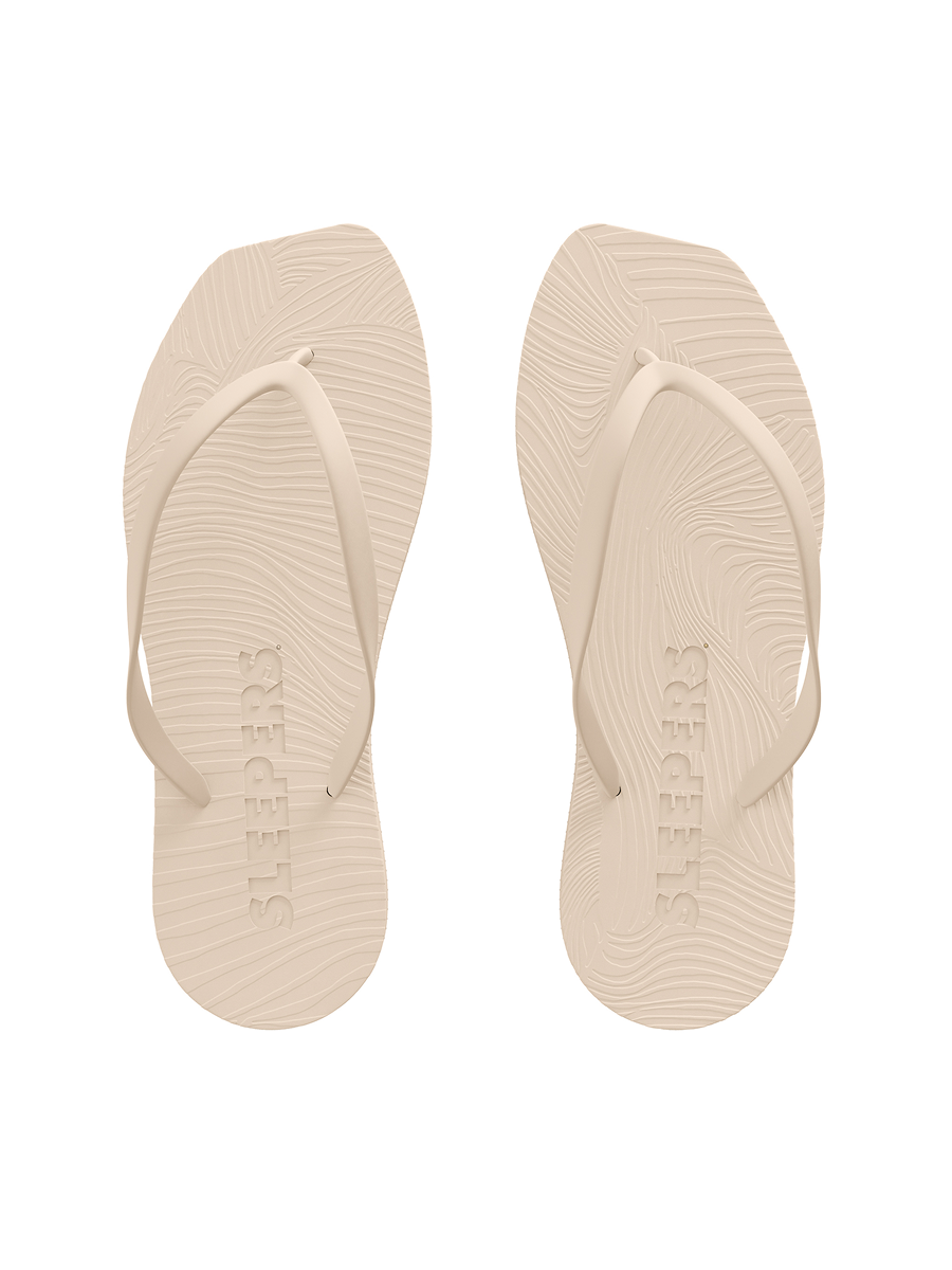 Tapered Eggnog Flip Flops
