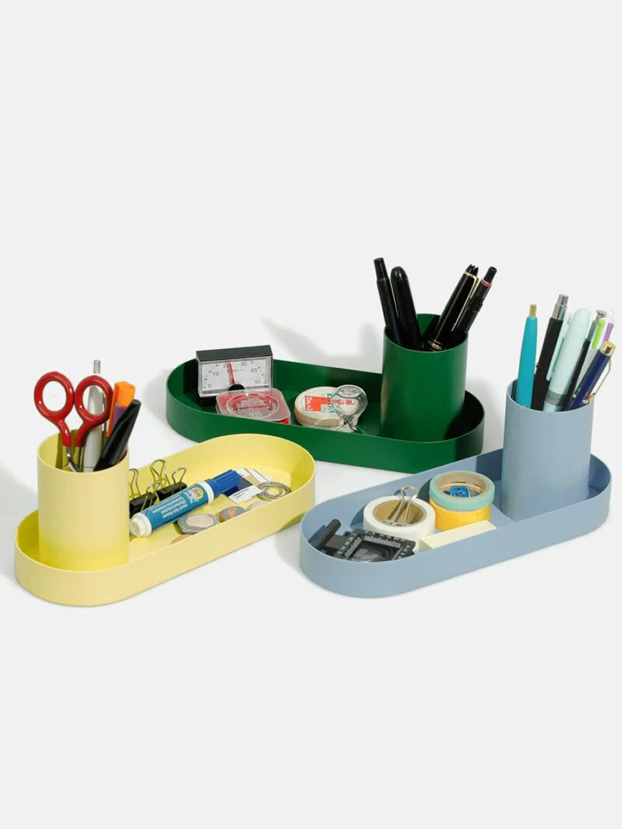Hightide Desk Organizer Überblick Farben Gelb Grün Blau
