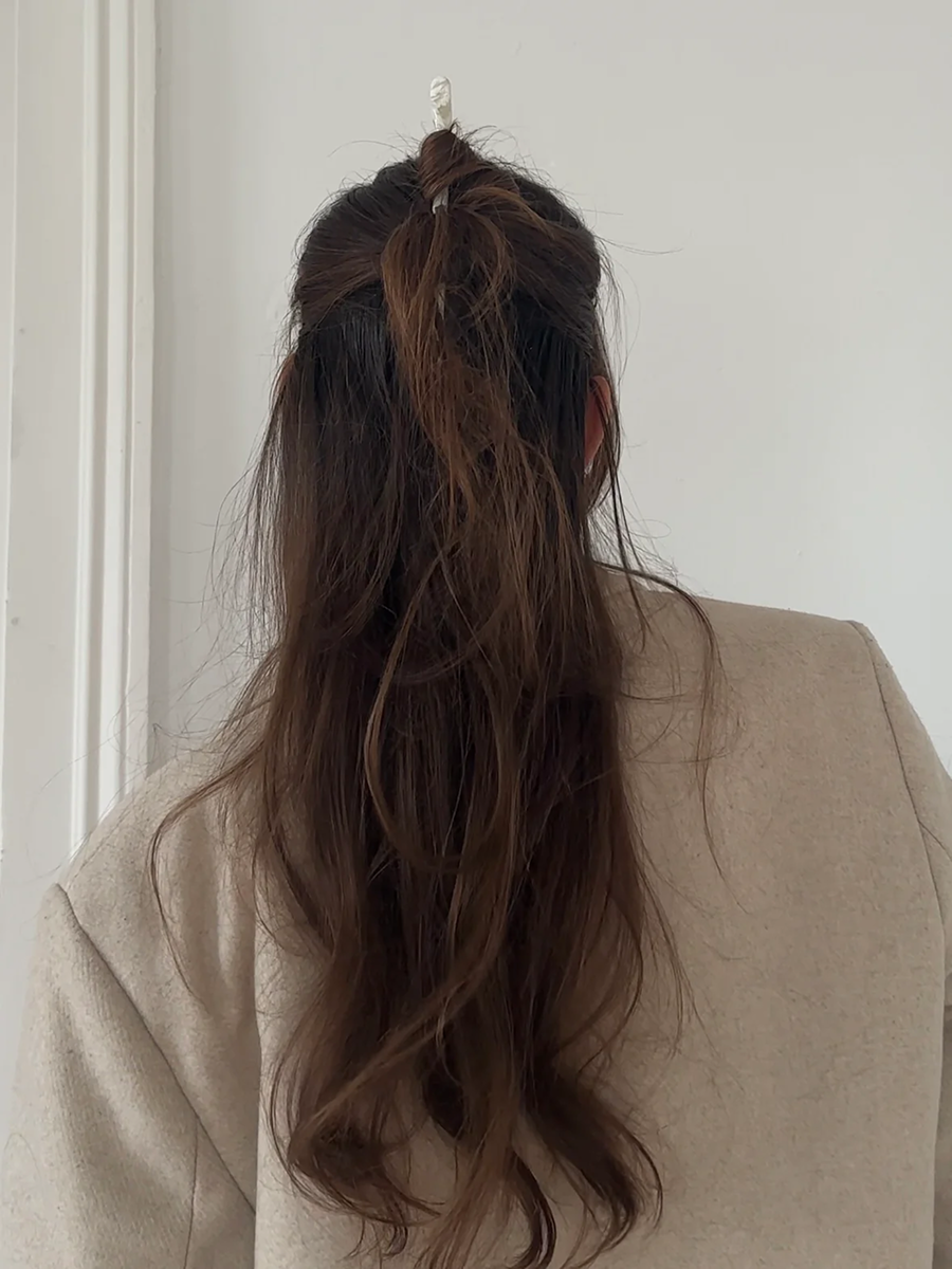 Twisted Hairpin Beige Swirl