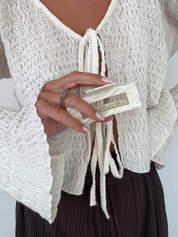 Mila Clip Beige Swirl