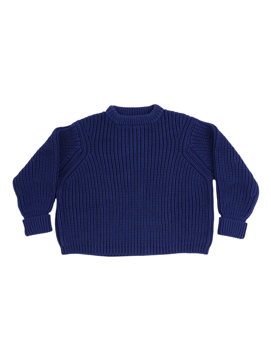 Chunky Lowe Pullover Cobalt Blue