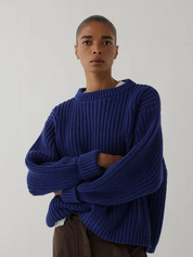 Chunky Lowe Pullover Cobalt Blue