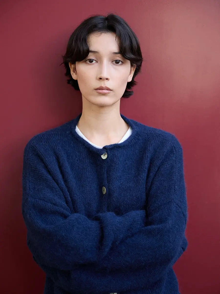 Brushed Oversized Peri Navy