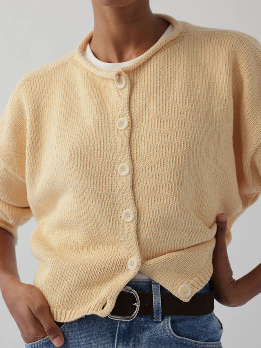 Oversized Peri Cardigan Faded Butter