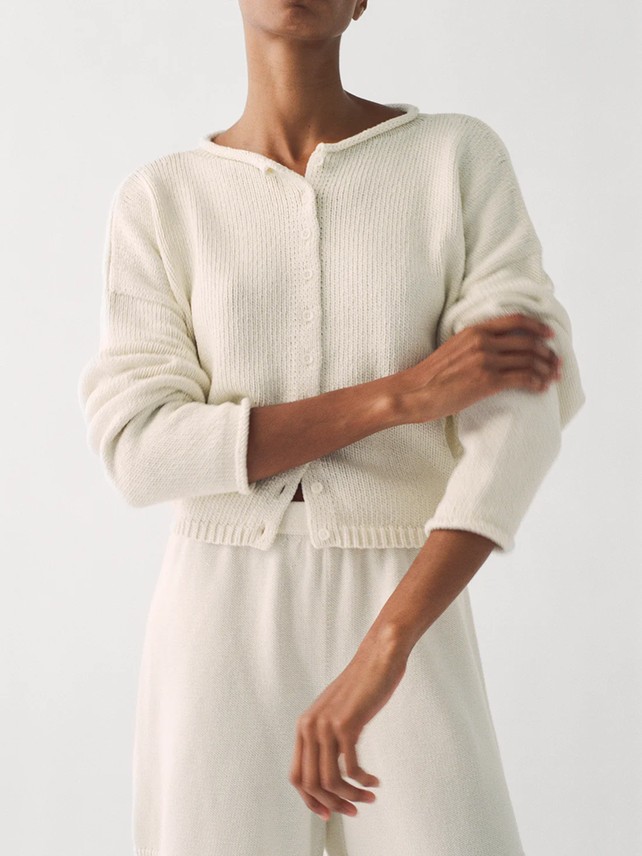 Peri Shrunken Cardigan Milk