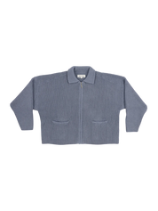 Reid Zip Cardigan Rainwater Blue