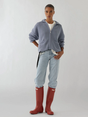 Reid Zip Cardigan Rainwater Blue