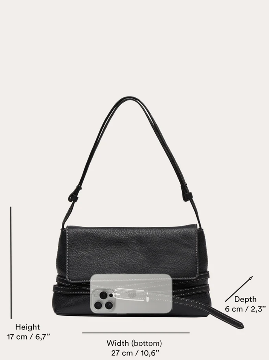 Belted Shoulder Bag Black