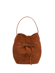 Belted Bucket Bag Large Saddle Brown