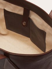 Sprout Tote Bag Large Black Suede