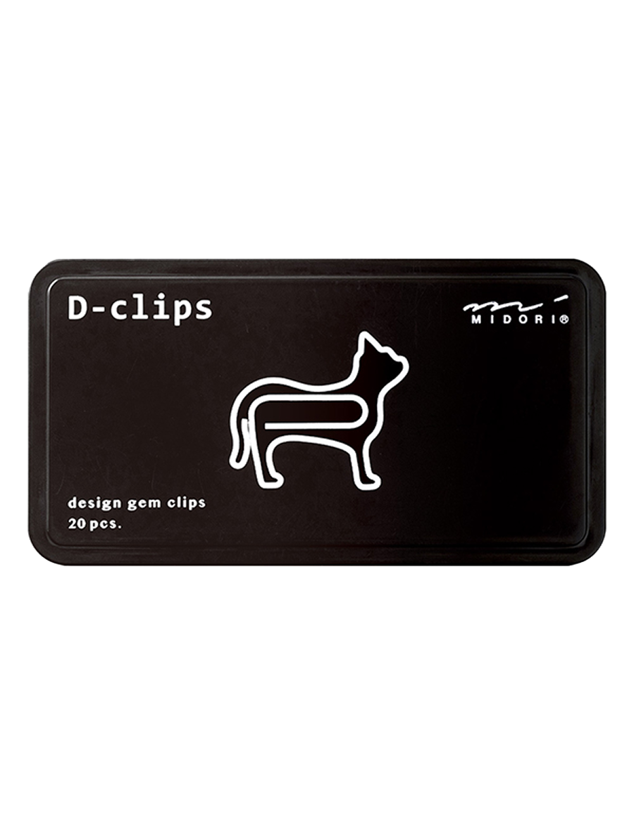 Midori D-Clips Büroklammern in Katzenform Freisteller Schachtel