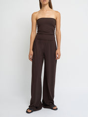 Tenno Walnut Suede Slip-Ins