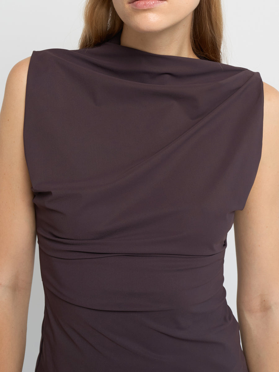 Asymmetric Sleeveless Top - Fig