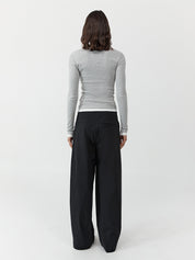 Relaxed Pleat Pants - Black