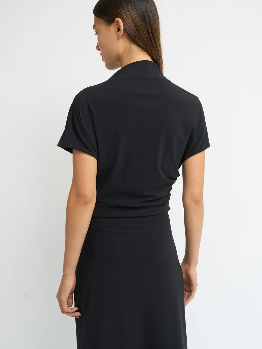 Asymmetric Short Sleeve Dress