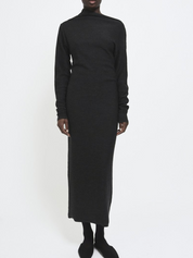 Knitted Asymmetric Long Sleeve Dress