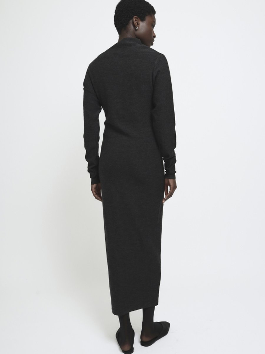 Knitted Asymmetric Long Sleeve Dress