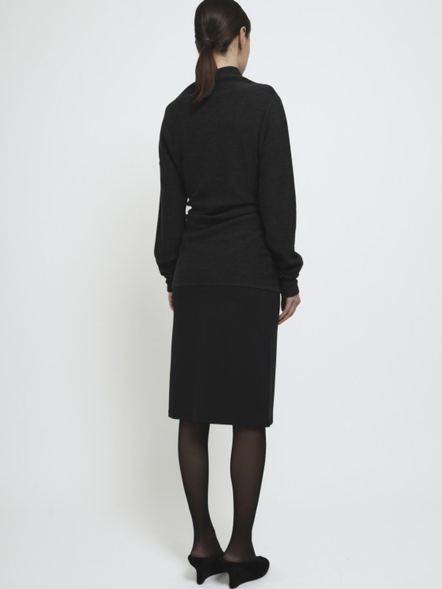 Knitted Asymmetric Long Sleeve Top