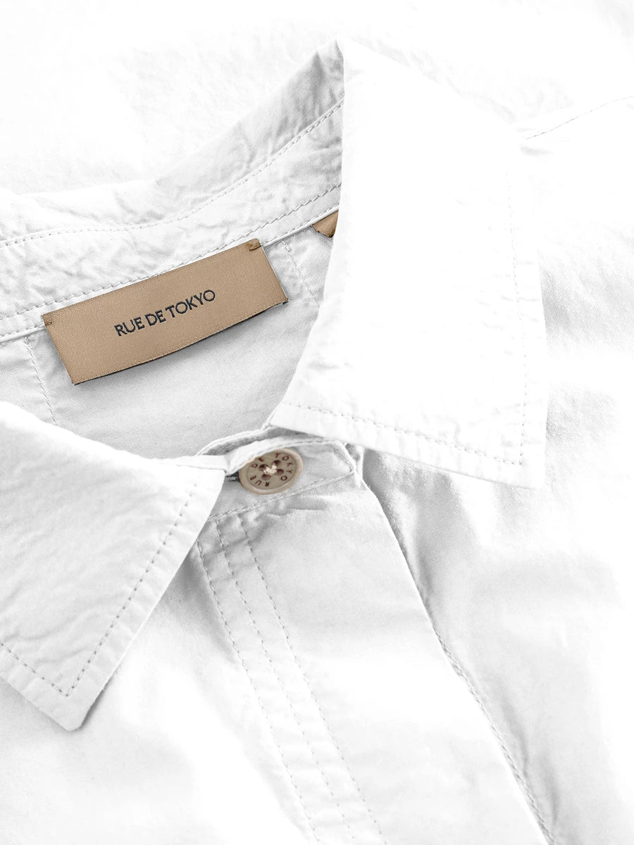 Rue de Tokyo Shelby Hemd Weiß Detailansicht Kragen