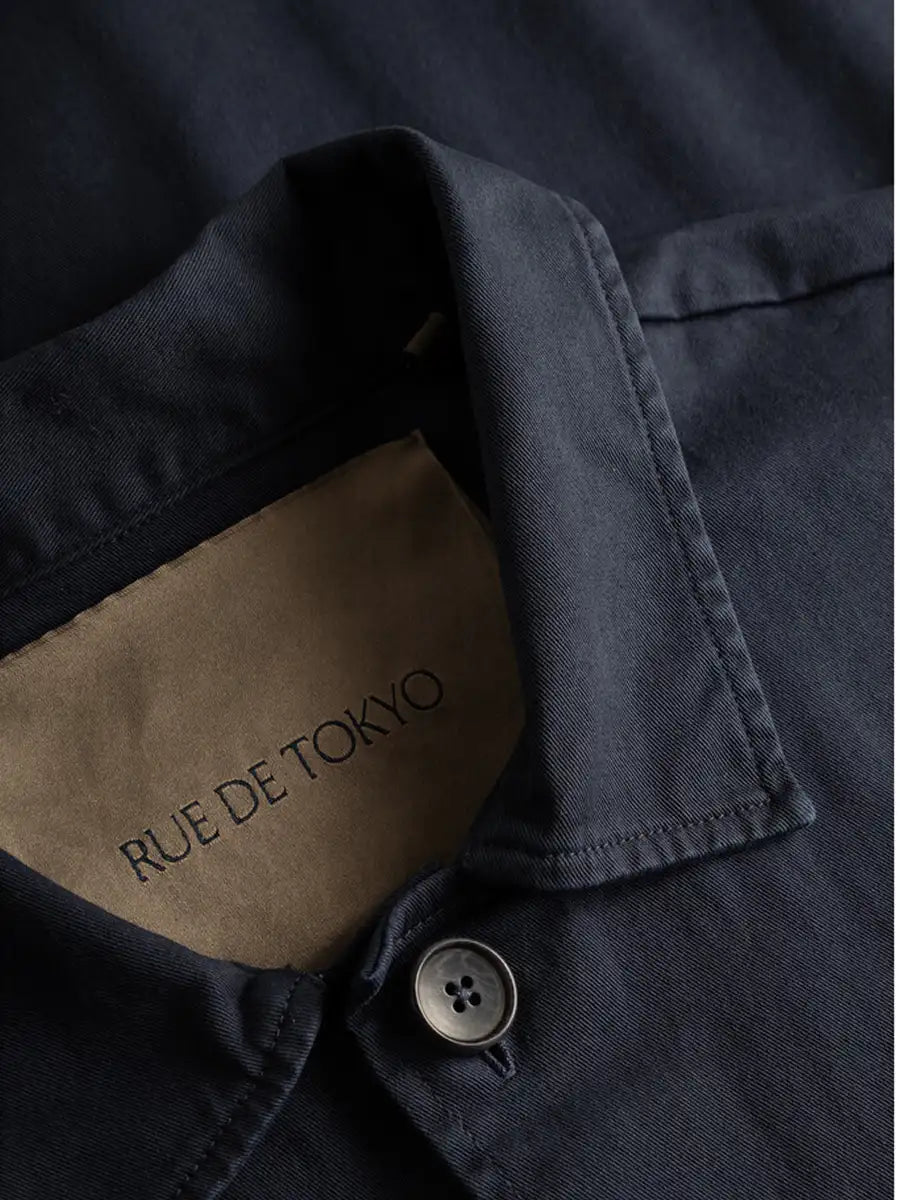 Rue de Tokyo Jacke Cameron Navy Details Kragen Label