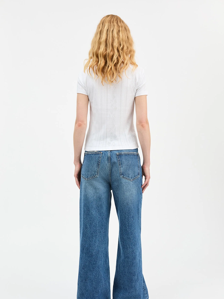 Anna Cap Sleeve Tee White