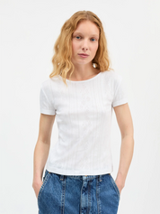 Anna Cap Sleeve Tee White