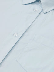 Skall Studio Edgar Shirt Hemdbluse Hellblau Detailansicht Stoff