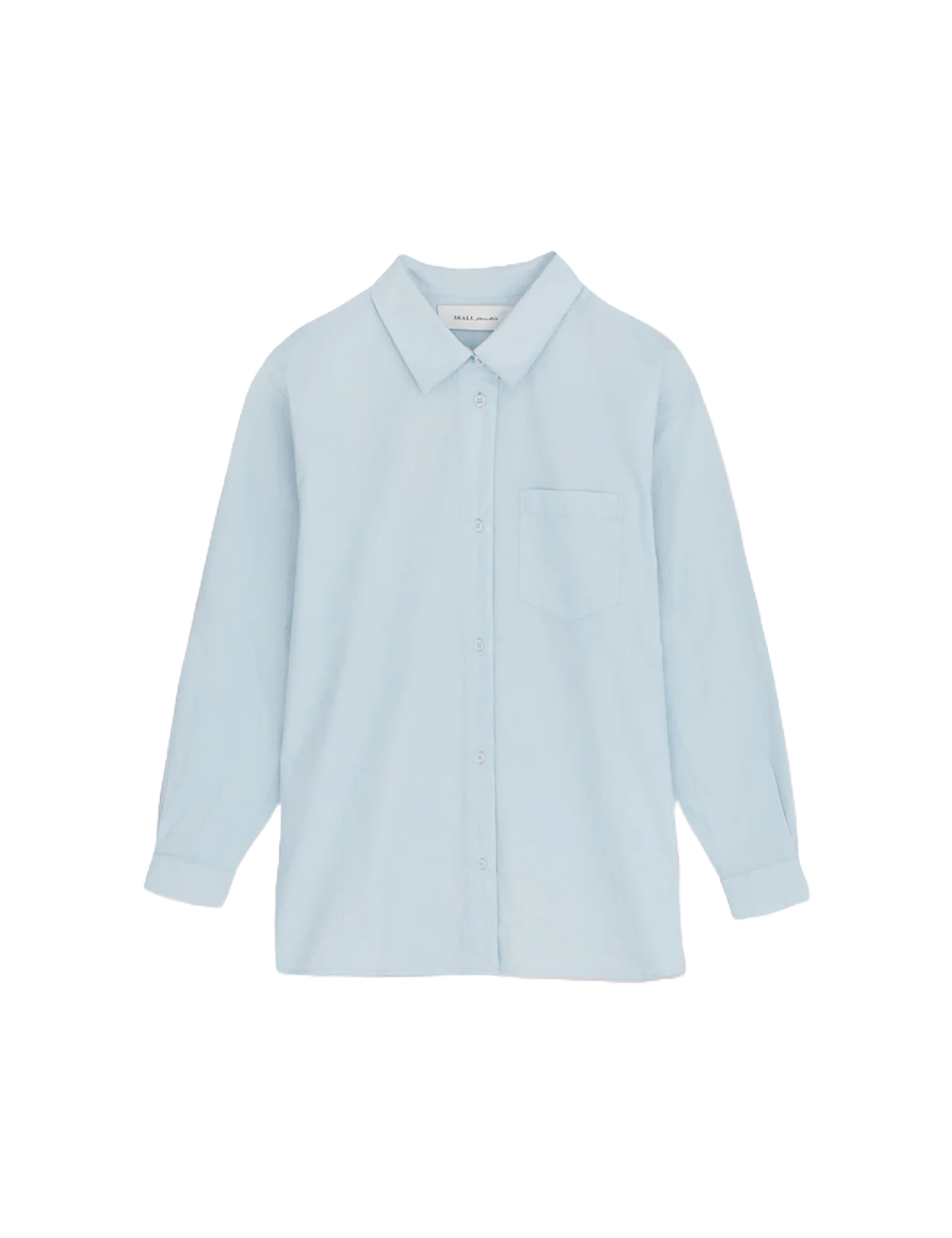 Skall Studio Edgar Shirt Hemdbluse Hellblau Frontansicht Freigestellt