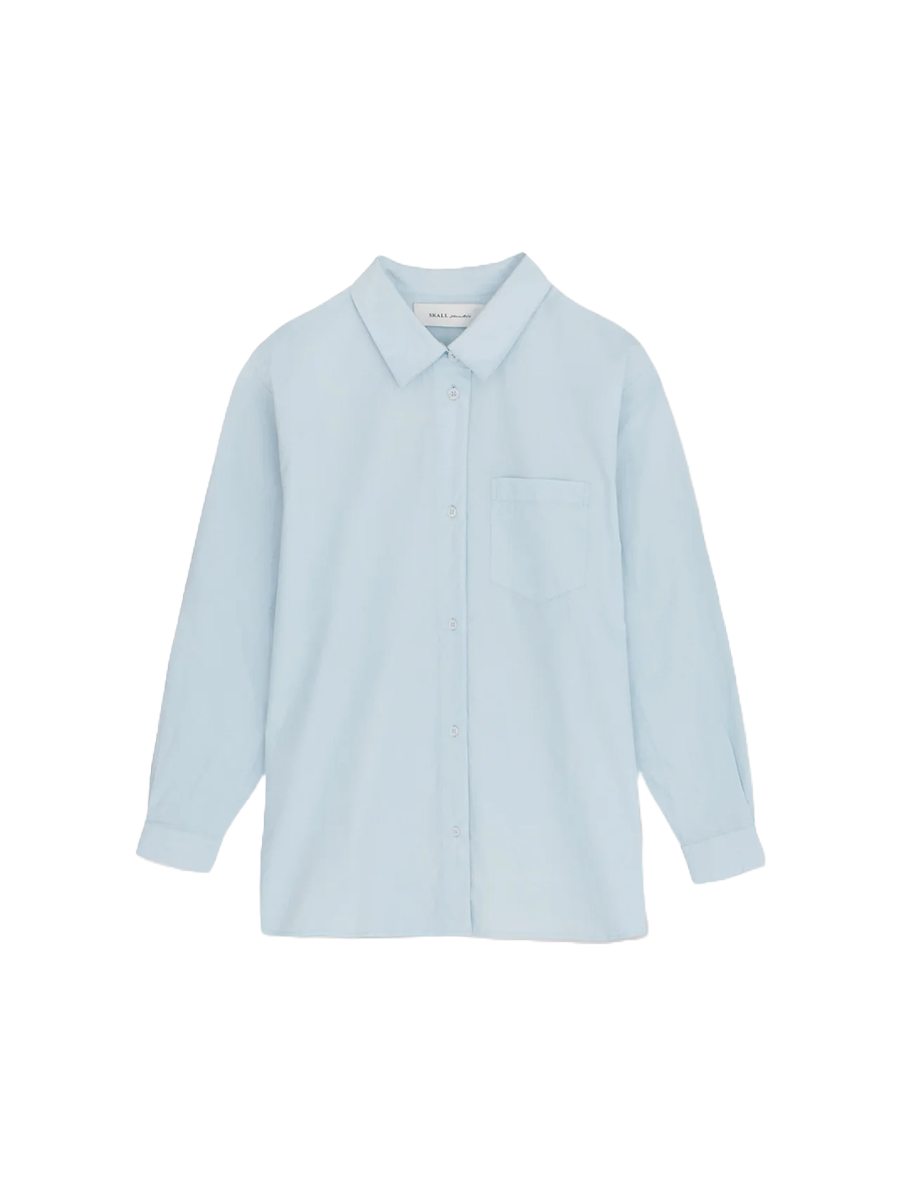 Skall Studio Edgar Shirt Hemdbluse Hellblau Frontansicht Freigestellt