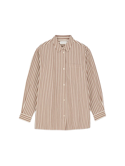 Edgar Shirt Brown/Ecru Stripe