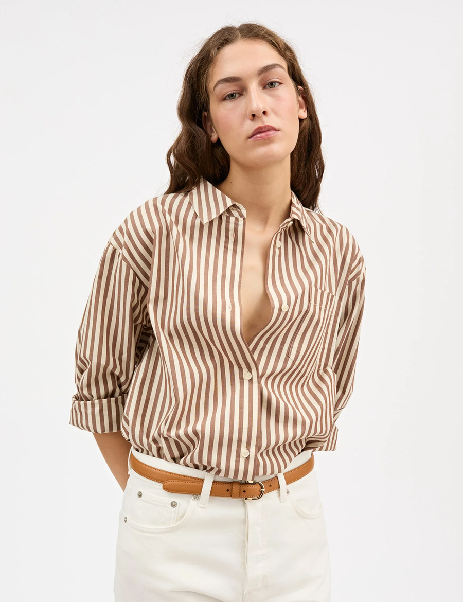 Skall-Studio-Edgar-Shirt-Brown-Ecru-Stripe-Front.png