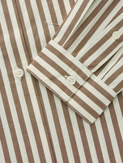 Edgar Shirt Brown/Ecru Stripe