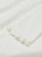 Skall Studio Edie Blouse Langarmshirt Weiß Detailansicht Stoff