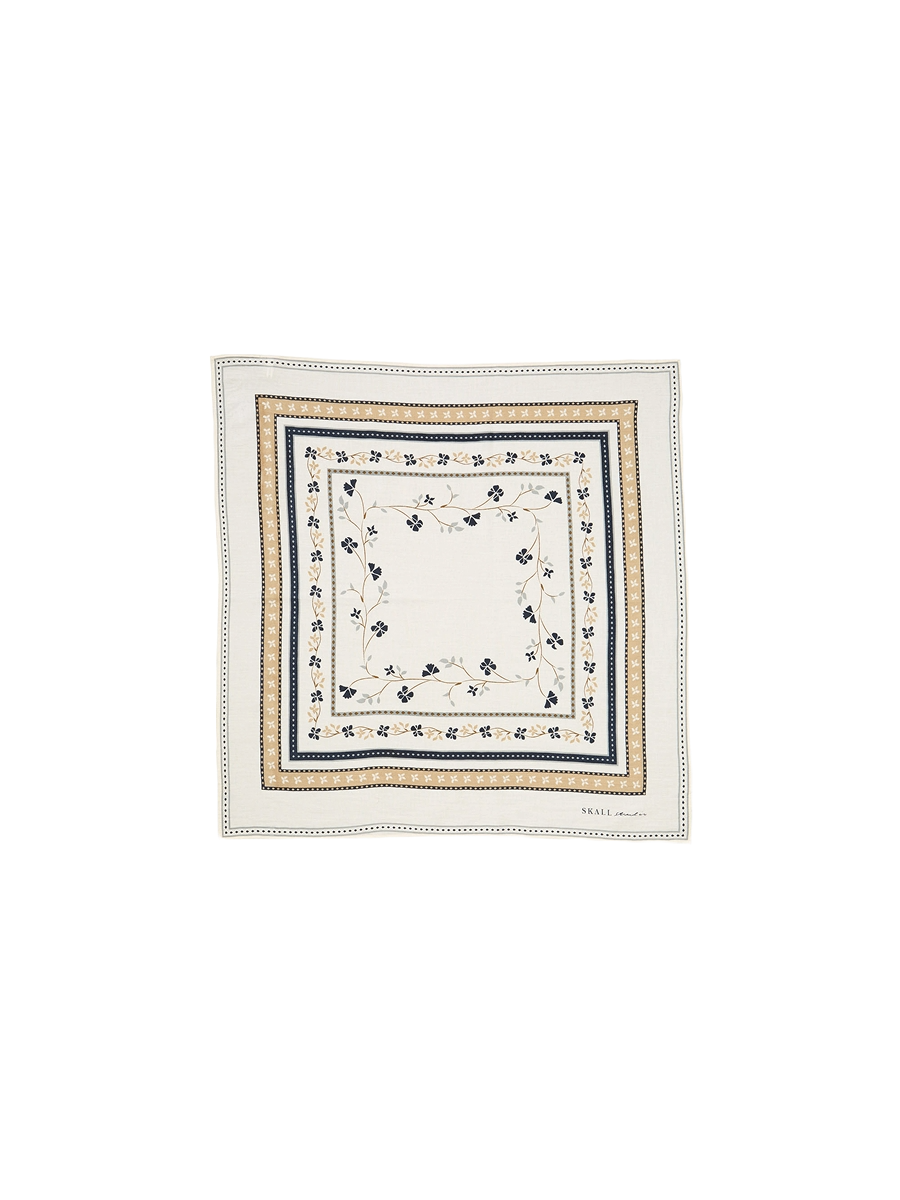 Skall Floral Scarf Ivory