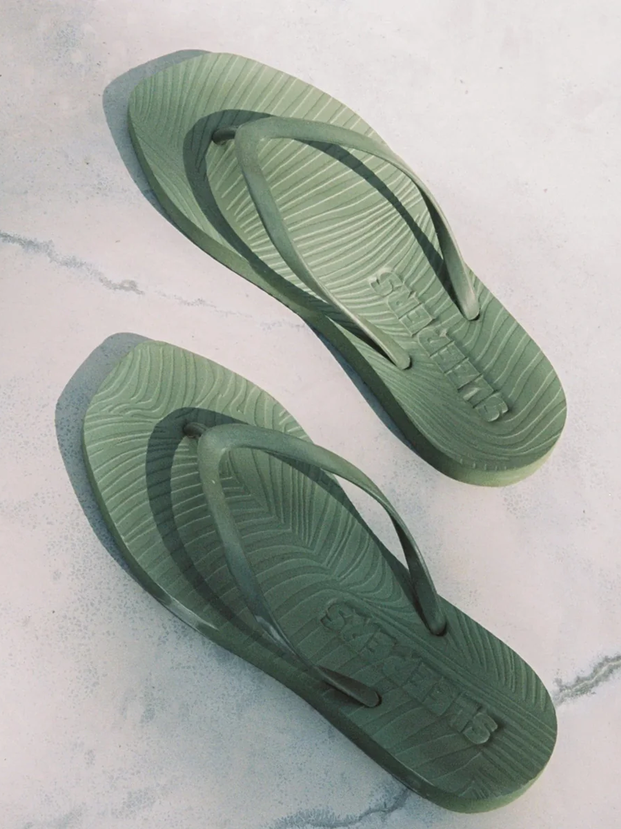 Tapered Green Flip Flops Green