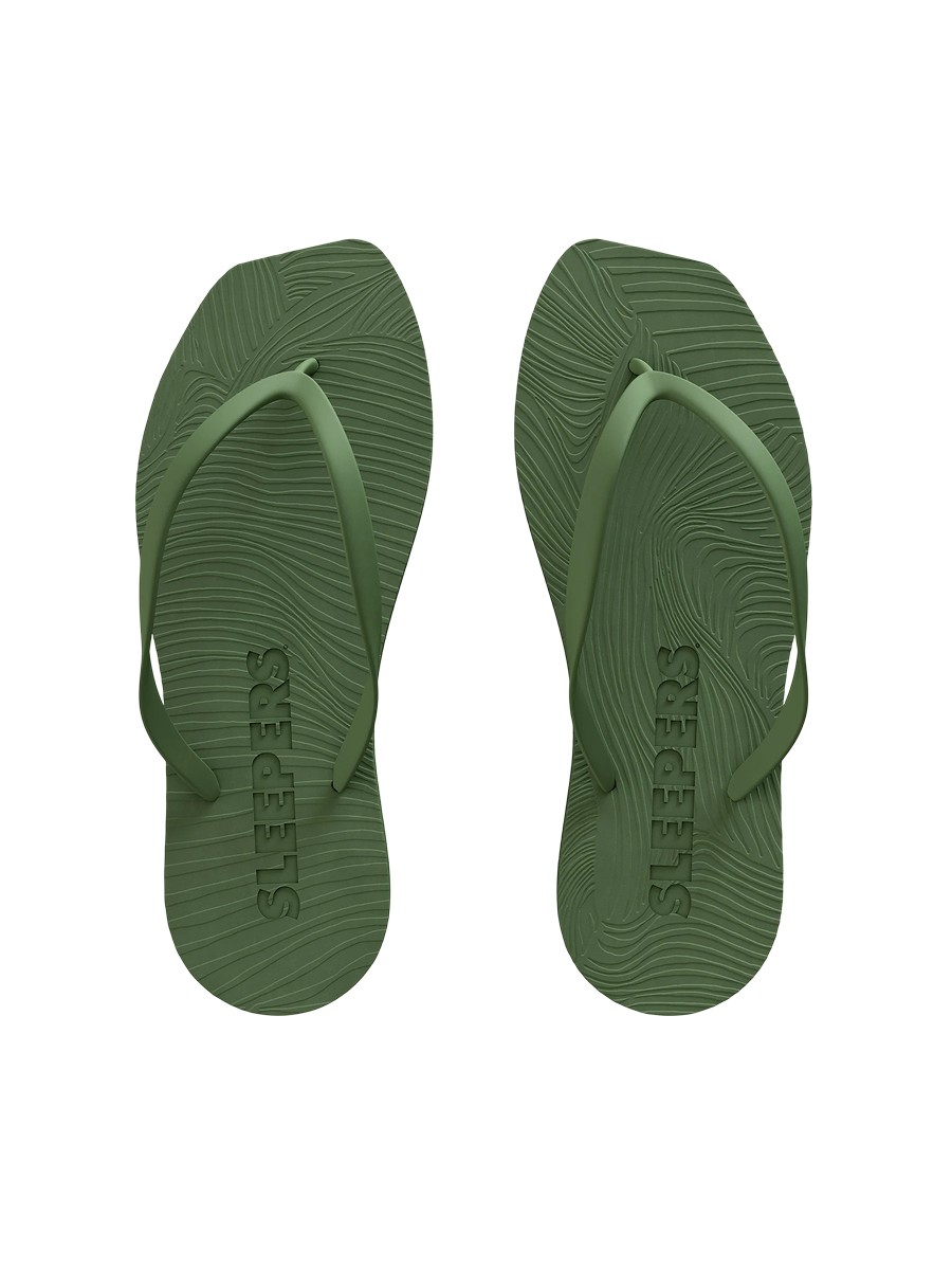 Tapered Green Flip Flops Green