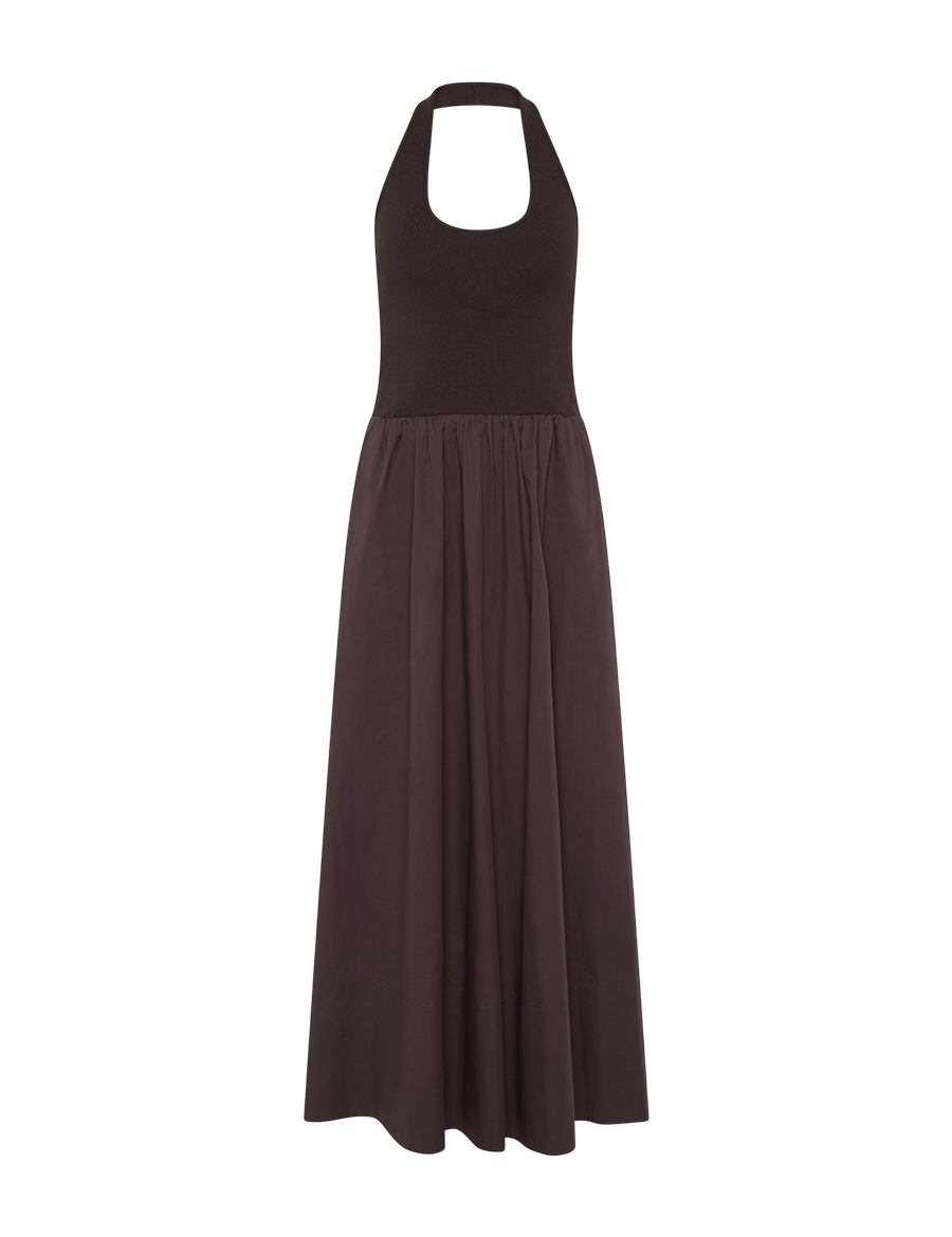 St-Agni-Halter-Gathered-Dress-Chocolate-Plum-Freisteller.png