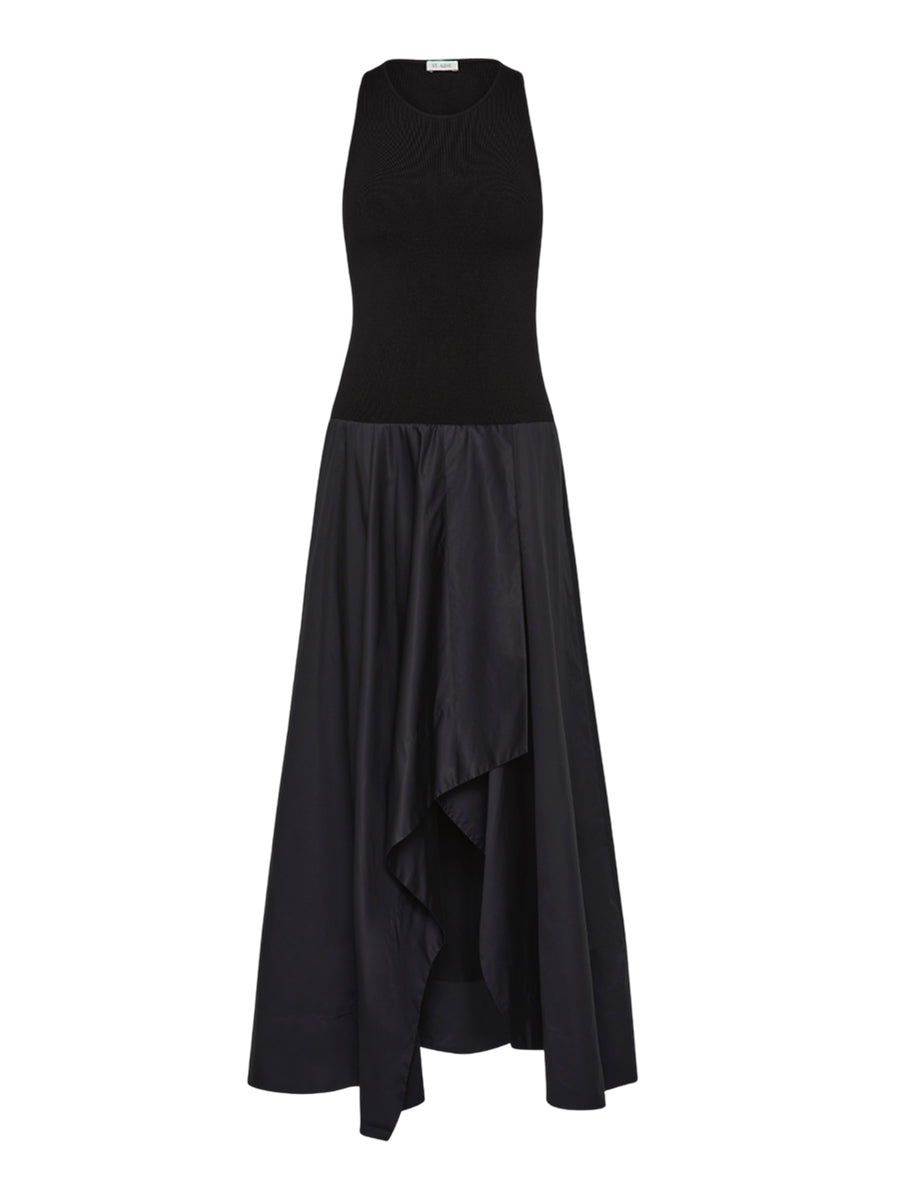 Knit Bodice Asymm Dress