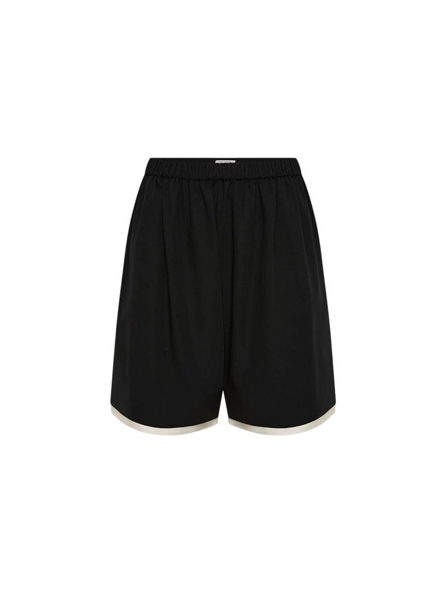 Layered Bermuda Shorts Black