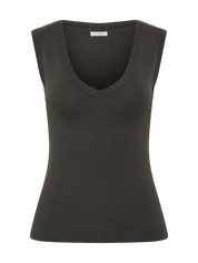 Organic Cotton 90s Top Dark Moss