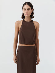 Paper Taffeta Column Skirt